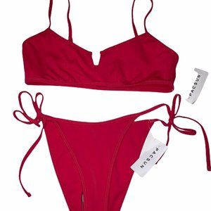 Pacsun Bikini Set NEW W/ TAGS- Hot Pink Ribbed